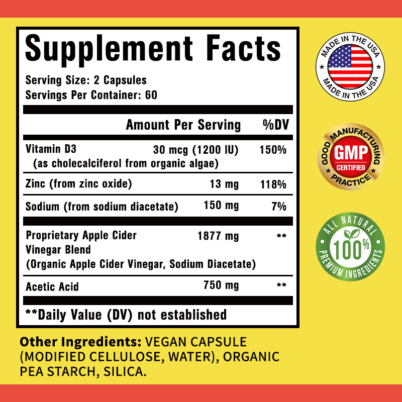 Apple Cider Vinegar Supplement - Nutrition Zinc ulasan dan harga
