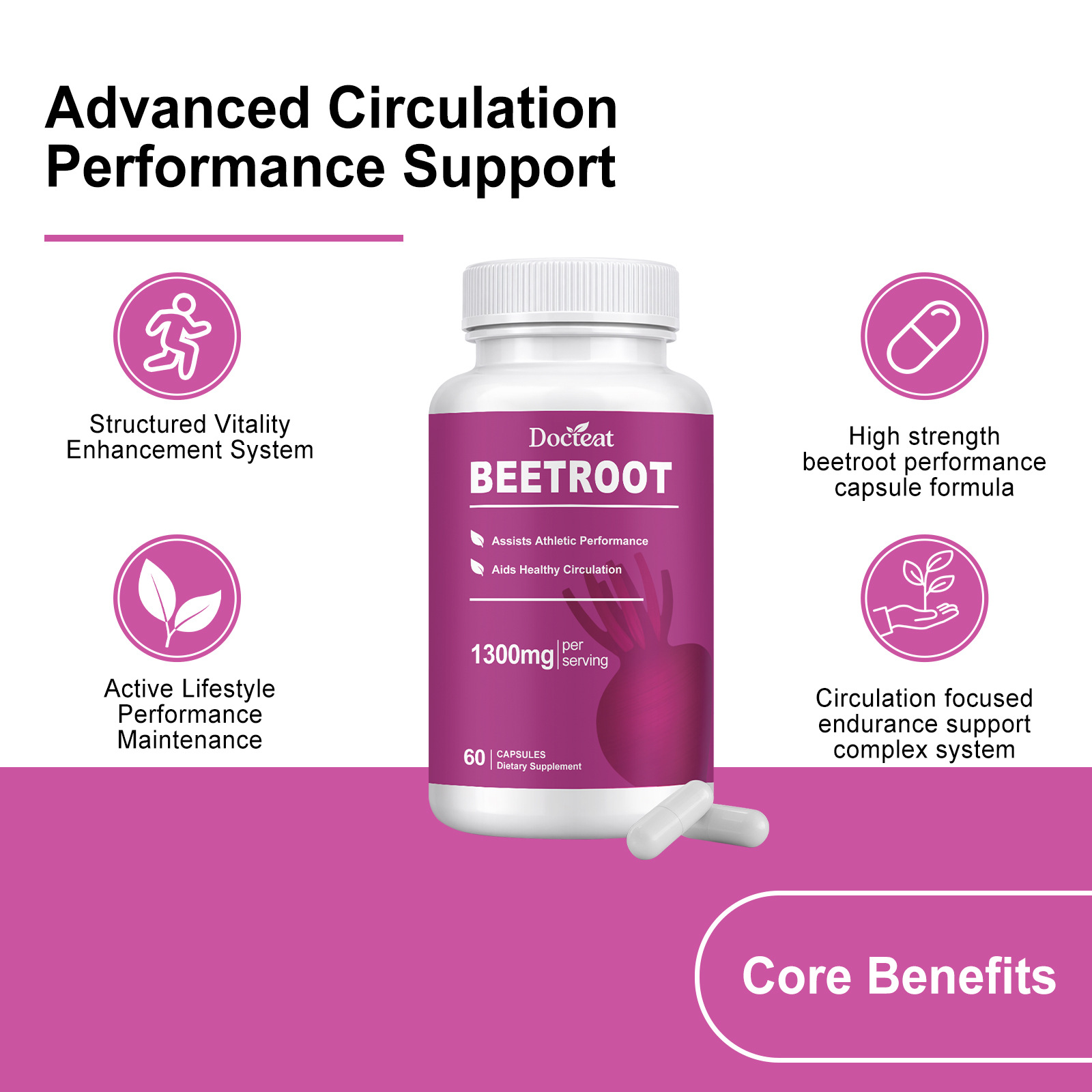 Organic Beetroot Capsules Enha - Nutrition Physical Fitness ulasan dan harga