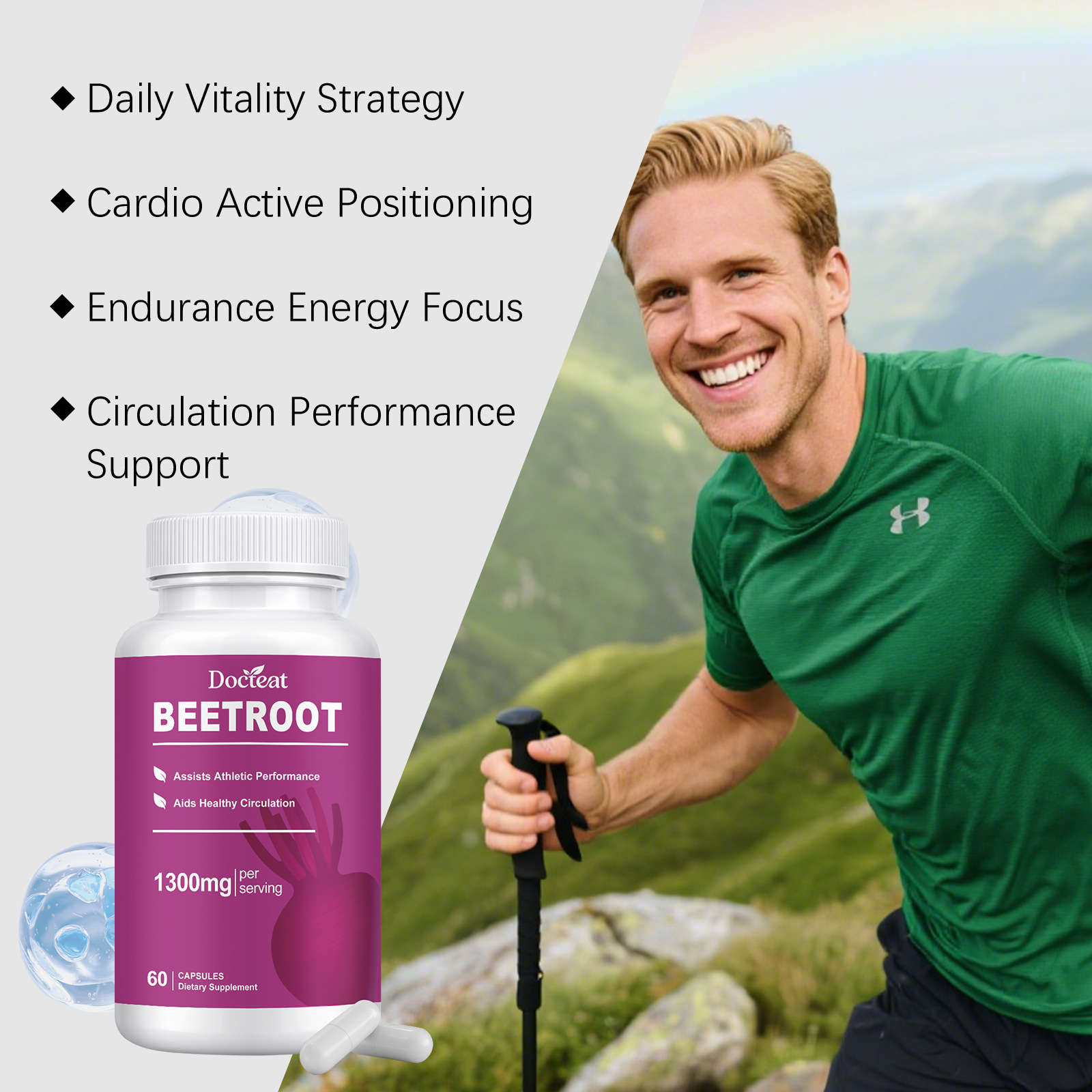 Organic Beetroot Capsules Enha - Nutrition Physical Fitness ulasan dan harga