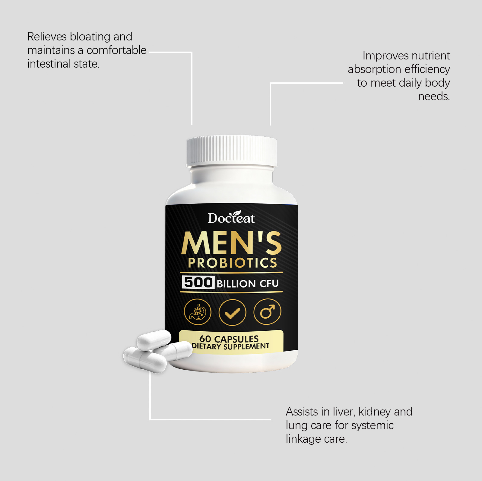 GOOGEER Men's Health Capsules  - Nutrition Physical Fitness ulasan dan harga