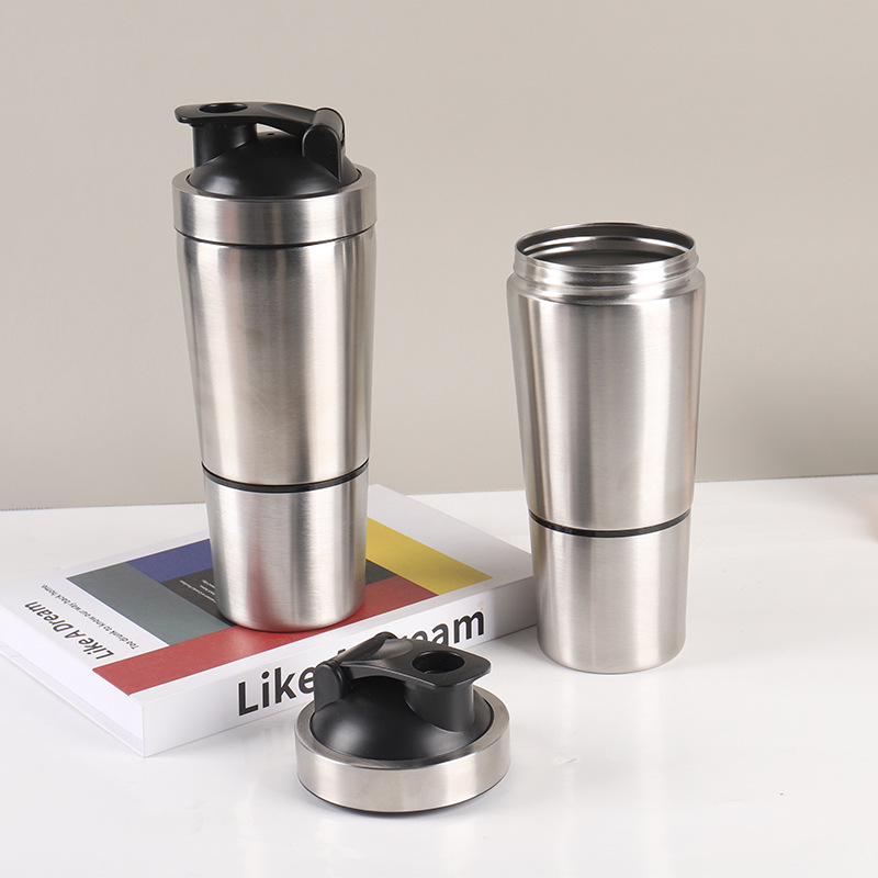 Stainless Steel Protein Shaker - Nutrition And Fitness ulasan dan harga