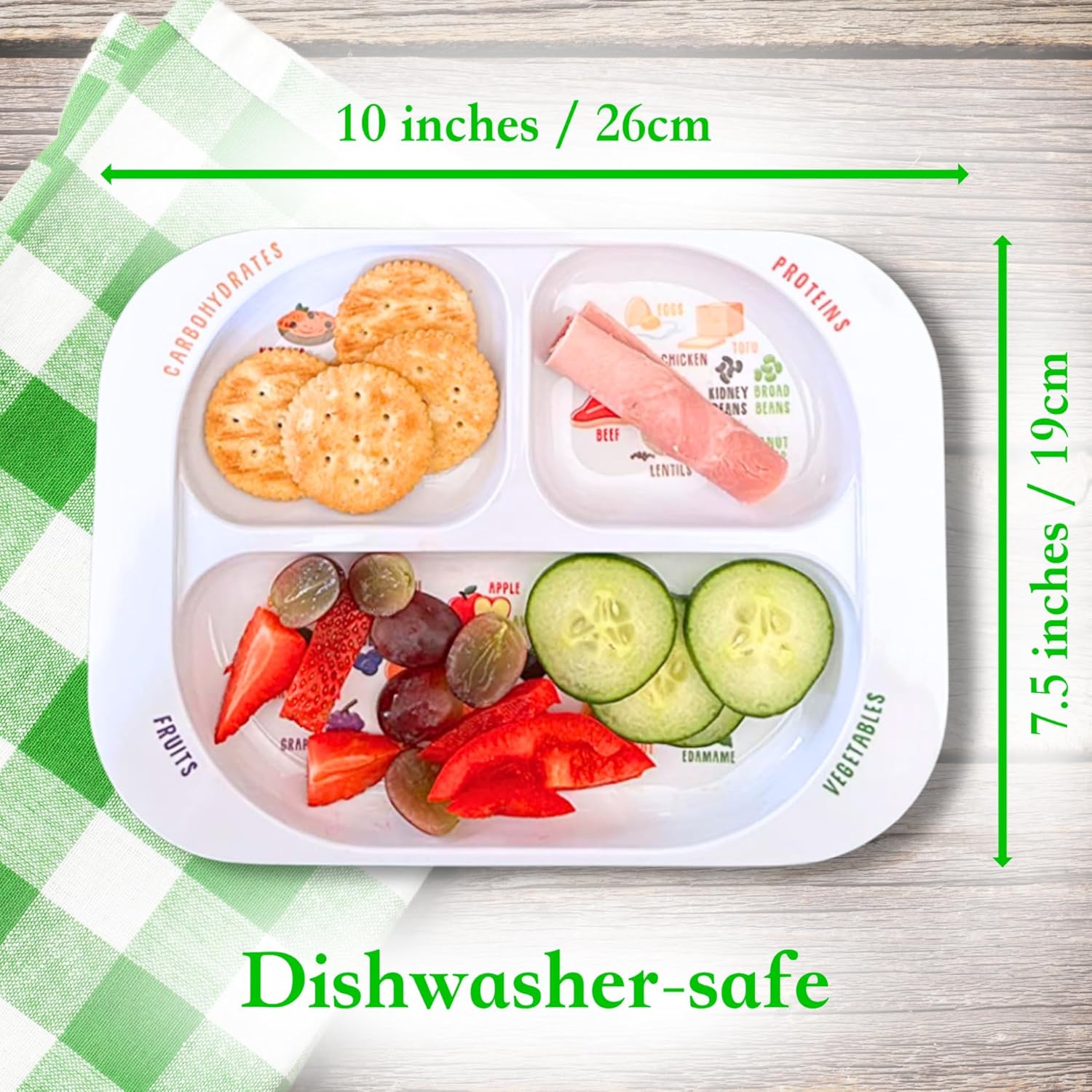 Divided Portion Plate for Kids - Nutrition & Fitness Class ulasan dan harga