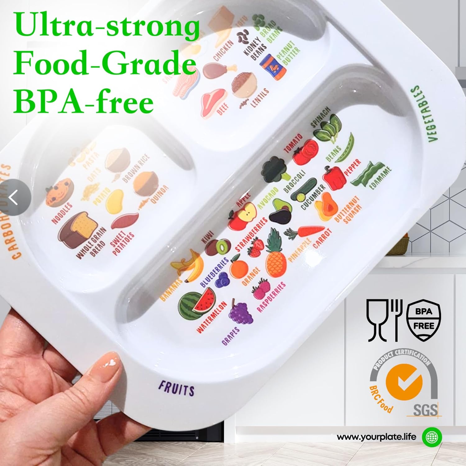 Divided Portion Plate for Kids - Nutrition & Fitness Class ulasan dan harga