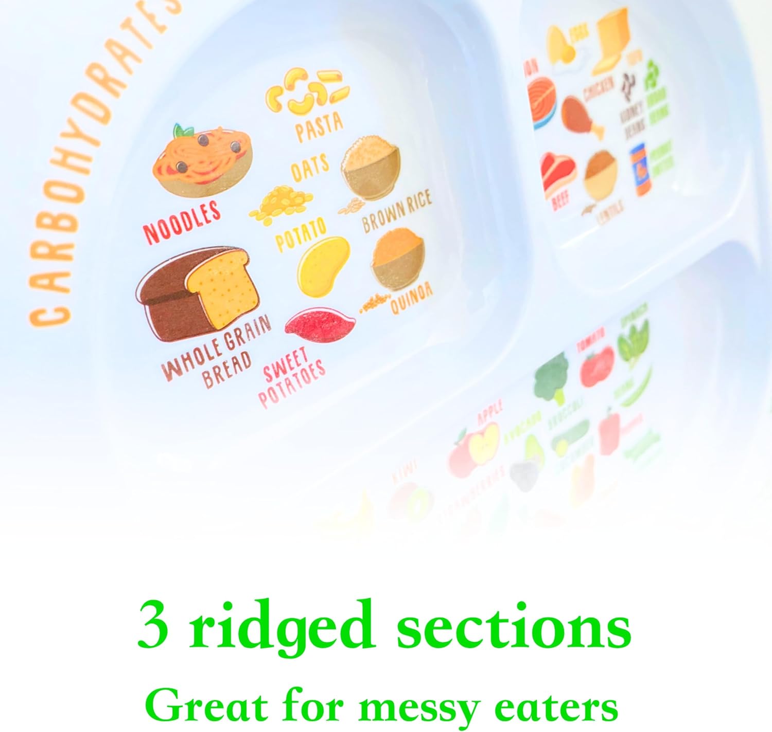 Divided Portion Plate for Kids - Nutrition & Fitness Class ulasan dan harga