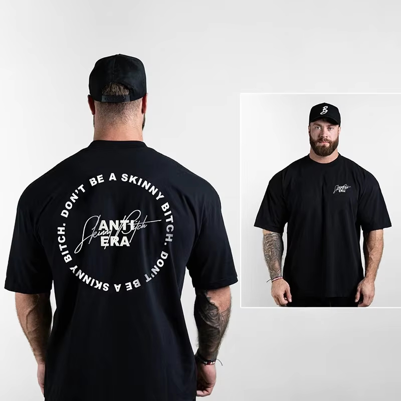 Men's Neutral Tone Gym T-Shirt - Nutrition And Fitness ulasan dan harga