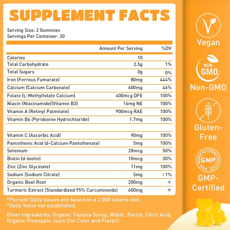 Pure Vegetarian Iron Supplemen - Nutrition Zinc ulasan dan harga
