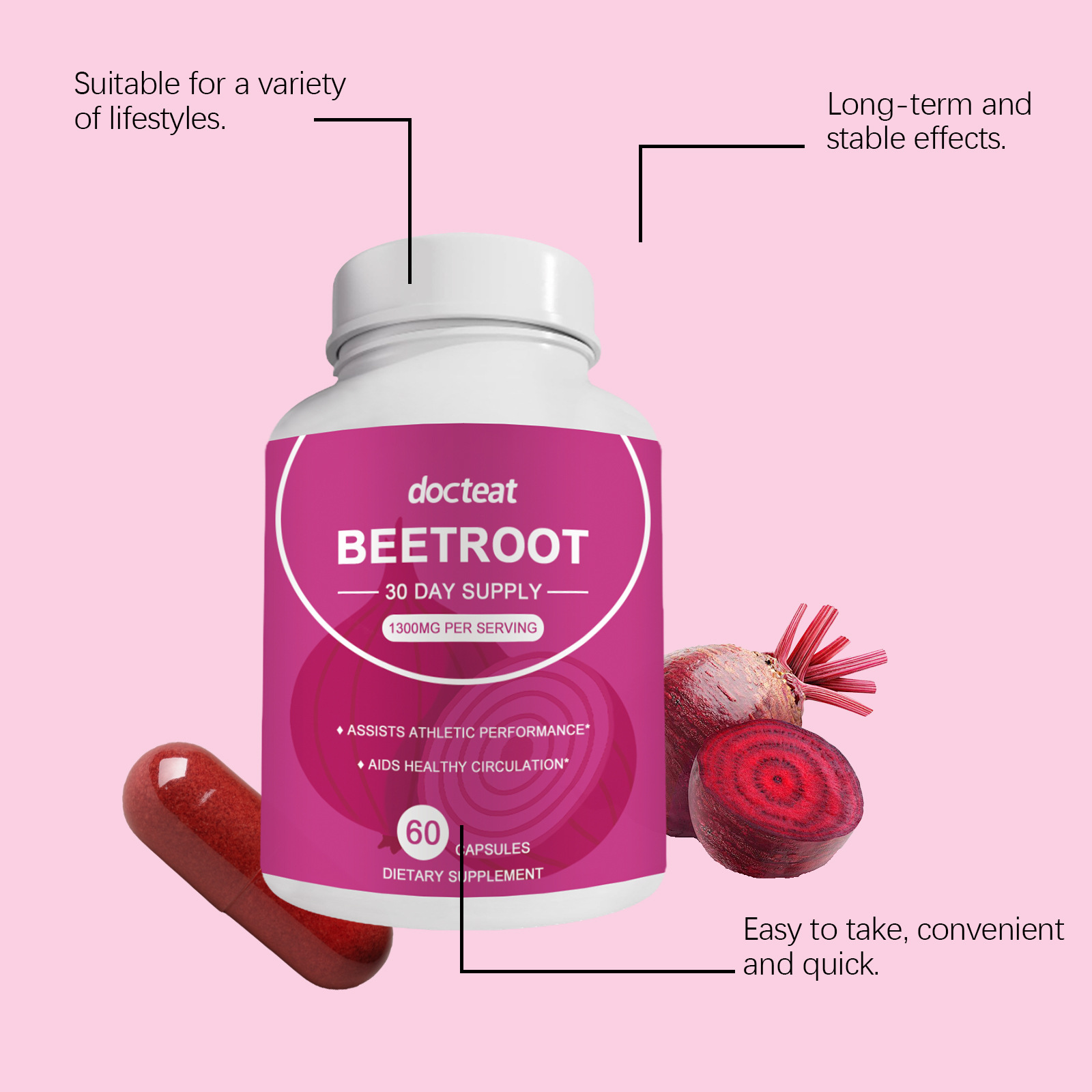 DOCTEAT Beetroot Women's Healt - Nutrition Physical Fitness ulasan dan harga